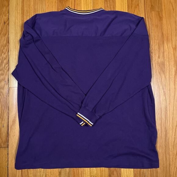 Vintage Lee Sport LSU Louisiana Tigers Purple Embroidered Pullover V-Neck 2XL - Picture 7 of 7